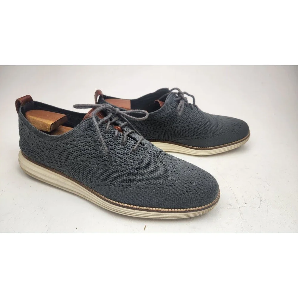Cole Haan Original Grand Stitchlite Wingtip Oxford Mens Shoes Size 11.5 Gray